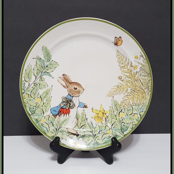 NEW RARE Pottery Barn Set of 4 Beatrix Potter Peter Rabbit Salad Plates NIB - Picture 6 of 10